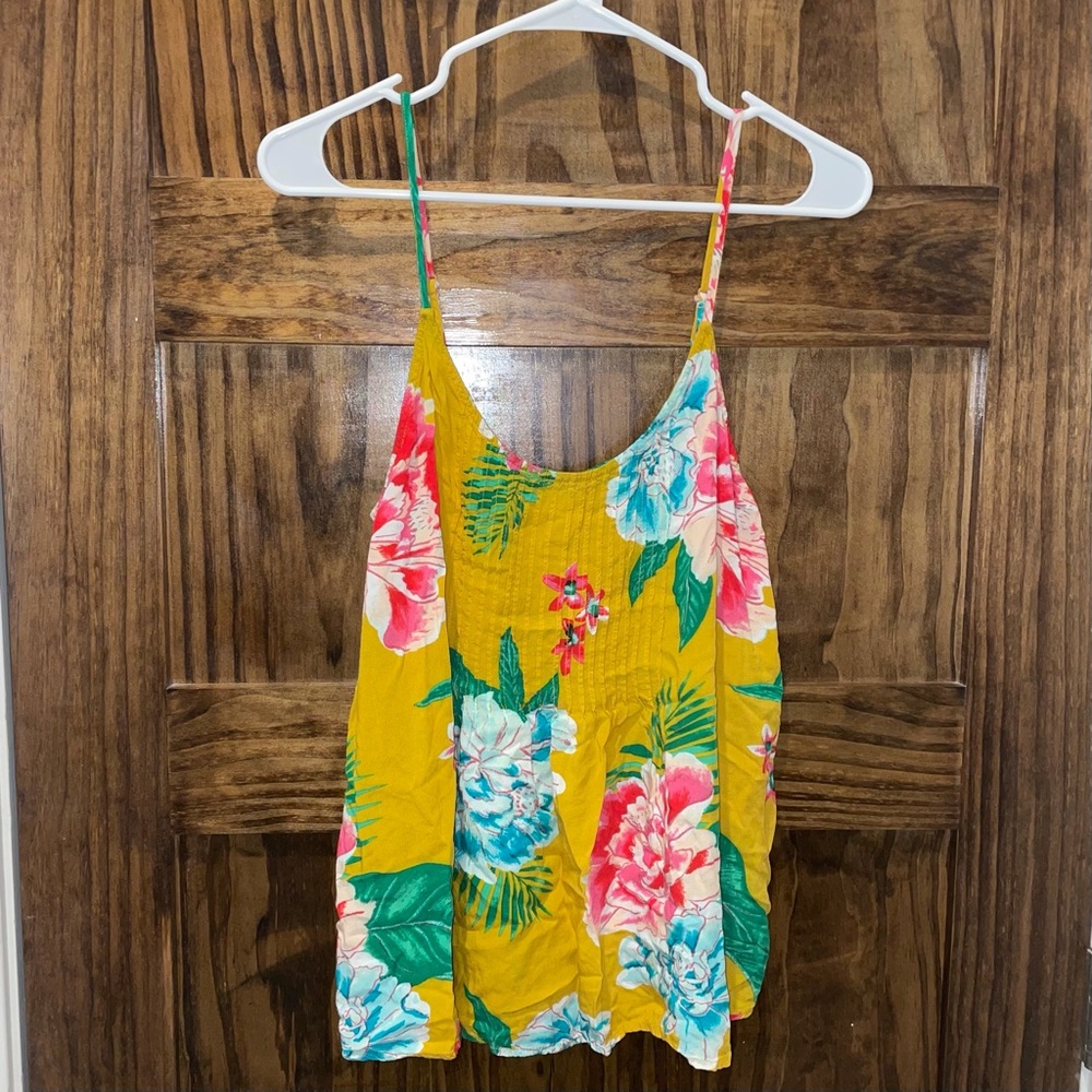 Old Navy L multi color yellow floral top